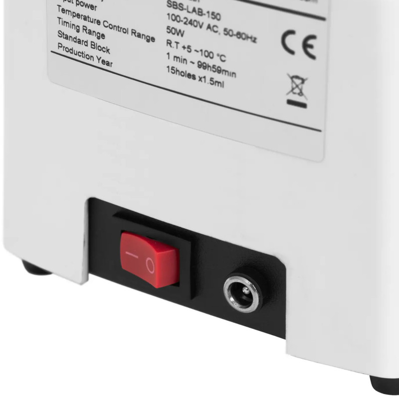 Laboratorinis sausos vonios LCD laikmatis iki 100 C 50 W