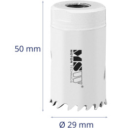 Dviejų metalų skylių pjūklo grąžtas metaliniam medienos plastikui sk. 29 mm