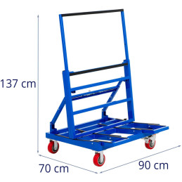 
Sandėlio transportavimo vežimėlis skirtas vežti lentas iki 600 kg
