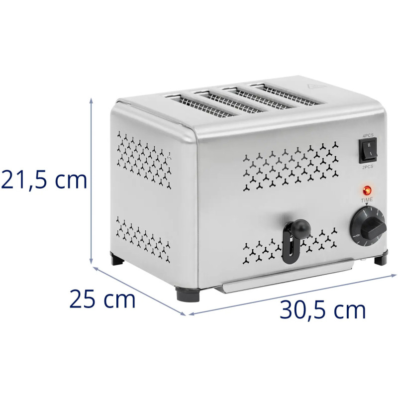 
Skrudintuvas sumuštinių keptuvė 4 skrudintos duonos riekelėms 1800 W
