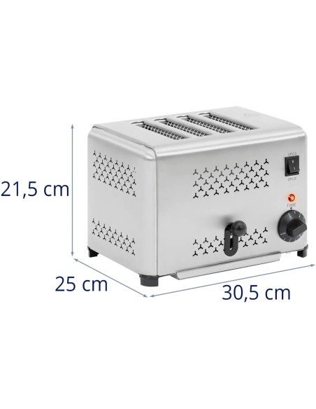 
Skrudintuvas sumuštinių keptuvė 4 skrudintos duonos riekelėms 1800 W
