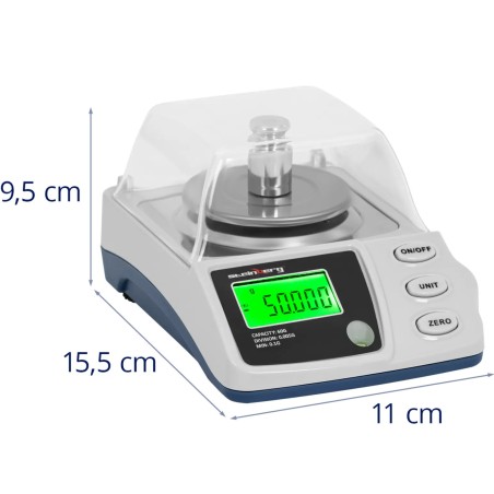Tikslios laboratorinės svarstyklės su dangteliu 0,1-60 g / 0,005 g
 
Tikslios laboratorinės svarstyklės su dangteliu 0,1-60 g / 0,005 g