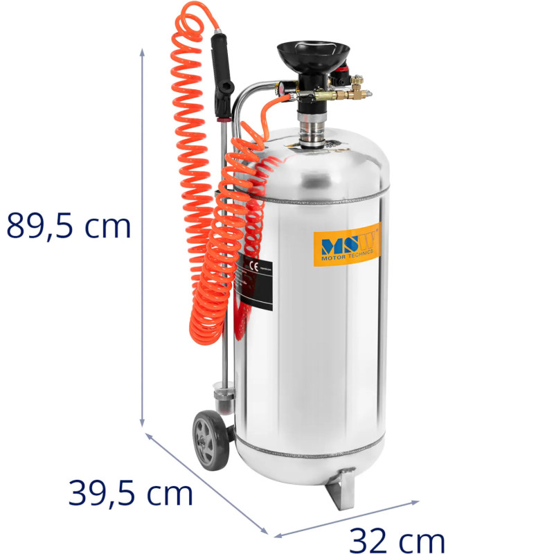 Pneumatinis putų pistoletas su žarna ant ratukų, 10 m, 50 l