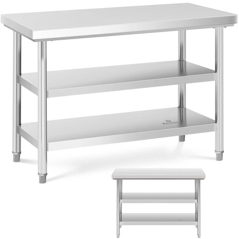 Stalas, centrinis stalviršis, plieninis, 3 lygiai, 120 x 60 cm, iki 600 kg
Stalas, centrinis stalviršis, plieninis, 3 lygiai, 120 x 60 cm, iki 600 kg