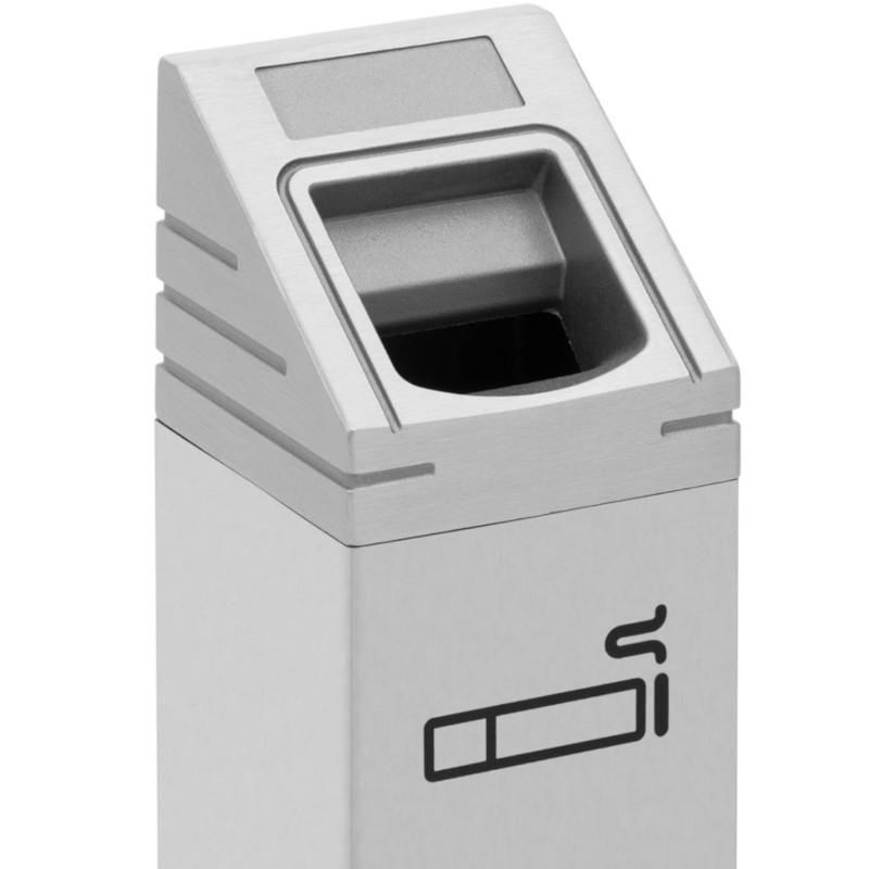 Peleninė 2 l išorinė sieninė peleninė - sidabrinė