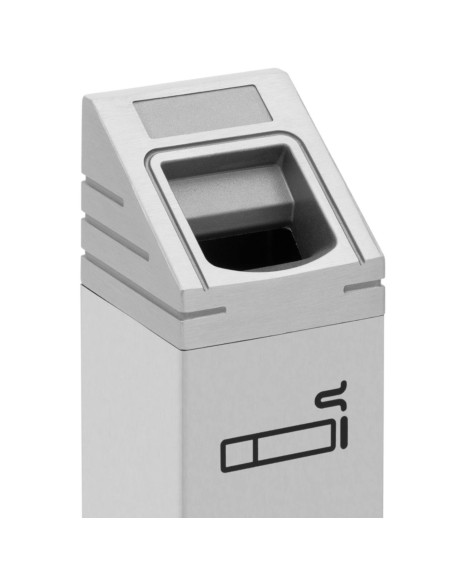 Peleninė 2 l išorinė sieninė peleninė - sidabrinė Peleninė 2 l išorinė sieninė peleninė - sidabrinė
