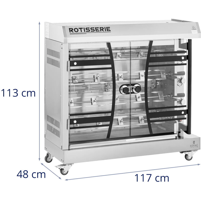 Dujinis kepsnys vištienos kepsnys propanas-butanas 4 iešmeliai 16,5 kW