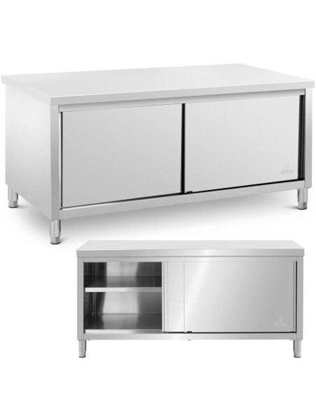 Gastronominis stalas su stumdomų durų spintele 180 x 80 x 87 cm iki 500 kg
 
Gastronominis stalas su stumdomų durų spintele 180 x 80 x 87 cm iki 500 kg
