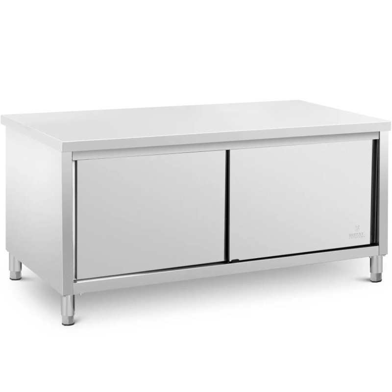 Gastronominis stalas su stumdomų durų spintele 180 x 80 x 87 cm iki 500 kg