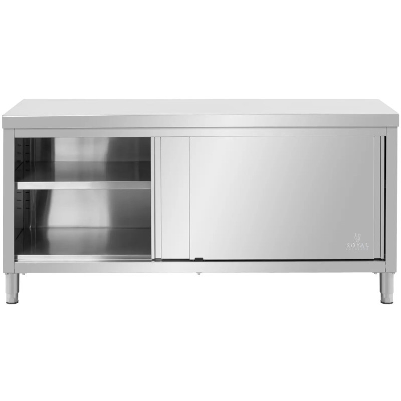 Gastronominis stalas su stumdomų durų spintele 180 x 80 x 87 cm iki 500 kg
