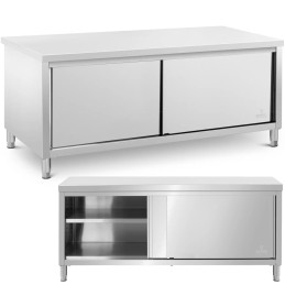 
Gastronominis stalas su stumdomų durų spintele 200 x 80 x 87 cm iki 500 kg

