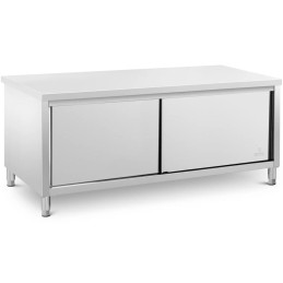 
Gastronominis stalas su stumdomų durų spintele 200 x 80 x 87 cm iki 500 kg
