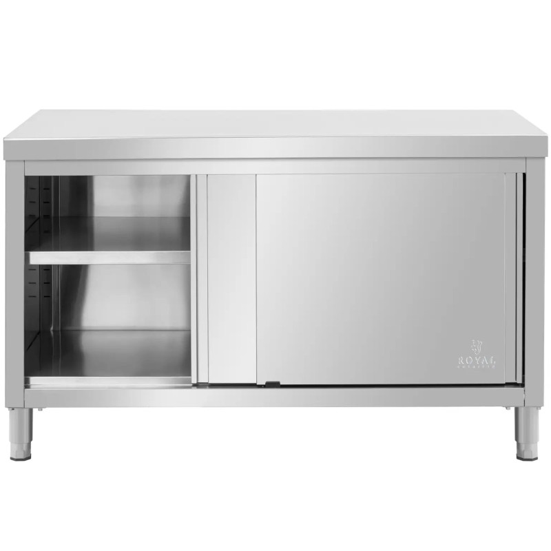Gastronominis stalas su stumdomų durų spintele 140 x 80 x 87 cm iki 500 kg