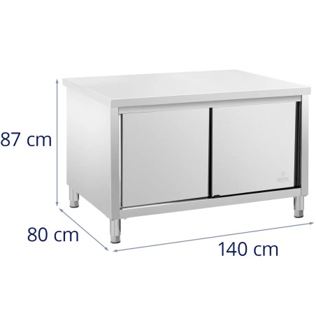 Gastronominis stalas su stumdomų durų spintele 140 x 80 x 87 cm iki 500 kg
 
Gastronominis stalas su stumdomų durų spintele 140 x 80 x 87 cm iki 500 kg