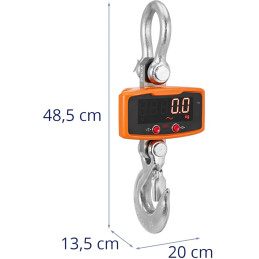 
Kablio svarstyklės pakabinamos sandėlio svarstyklės su LED nuotolinio valdymo pulteliu 2000 kg / 1 kg
