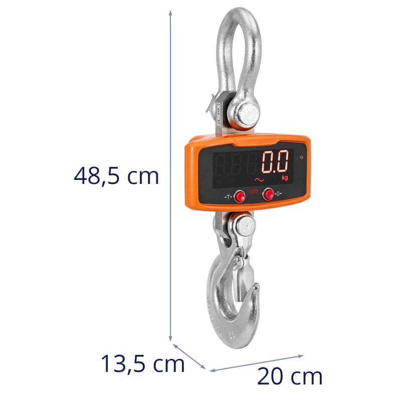 Kablio svarstyklės pakabinamos sandėlio svarstyklės su LED nuotolinio valdymo pulteliu 3000 kg / 1 kg