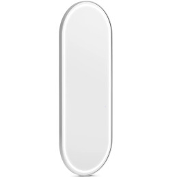 
Konsolinis kirpyklos konsolinis veidrodis su LED apšvietimu ovalus 180 x 70 cm - sidabrinis
