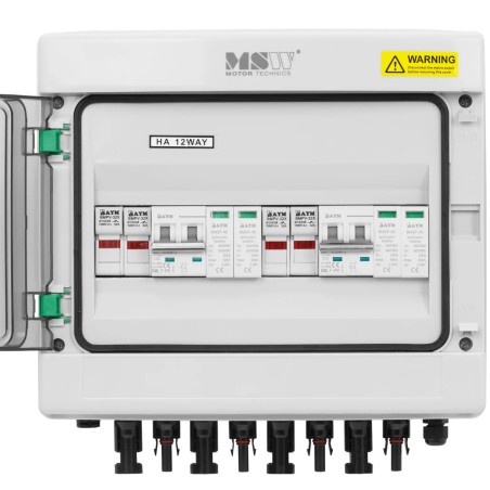 PV skirstomoji dėžutė fotovoltiniams elementams, 2 tipo, 2 įėjimai, 2 išėjimai, 1000 V, IP65
 
PV skirstomoji dėžutė fotovoltiniams elementams, 2 tipo, 2 įėjimai, 2 išėjimai, 1000 V, IP65