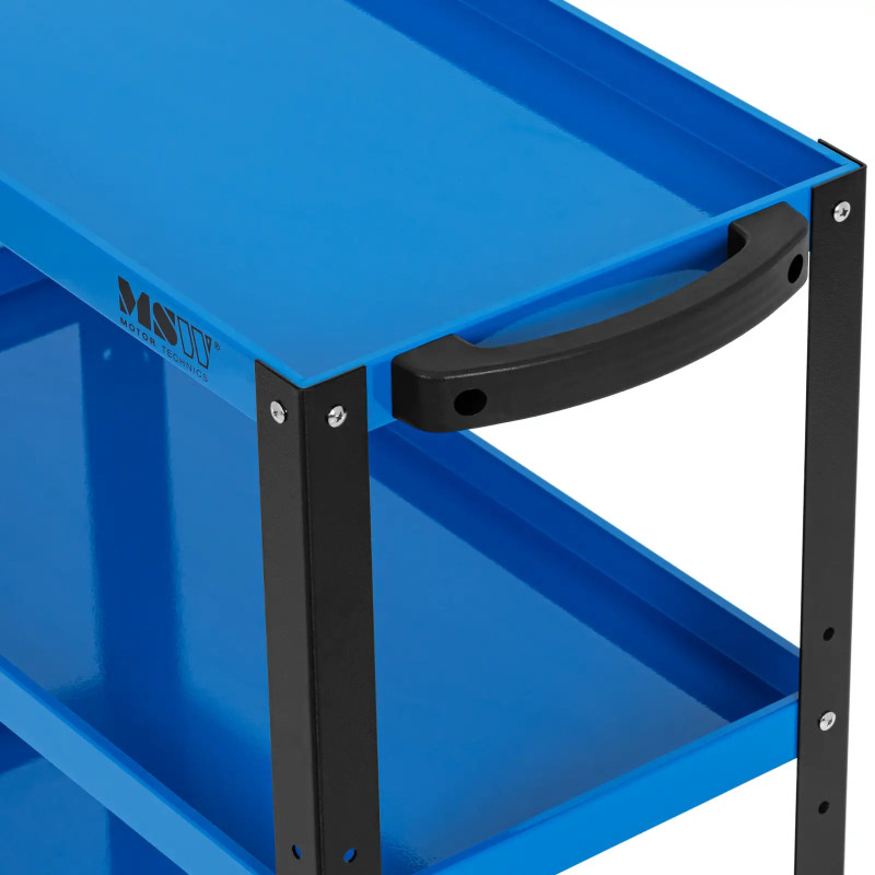 Dirbtuvių įrankių vežimėlis ant ratų 3 lentynos 70 x 38 cm PLIENAS iki 500 kg