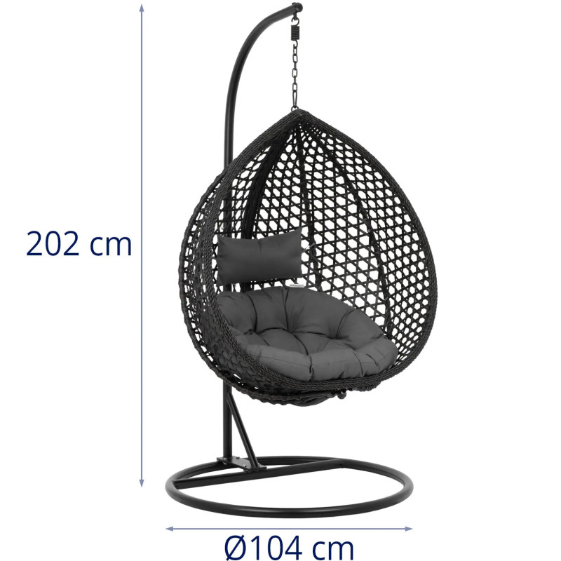 Pakabinamos kėdės krepšys cocoon sodo sūpynės, laisvai stovinčios iki 150 kg