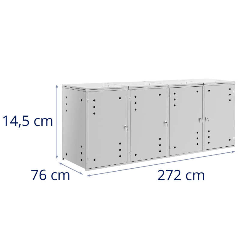 Dangtis šiukšliadėžei su ventiliacija 4 x 240 l
