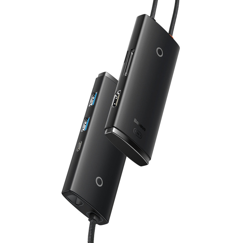 „Lite“ serijos daugiafunkcis HUB USB-C 2 x USB 3.0 USB-C HDMI 1.4 SD-TF juodas