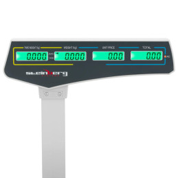
Prekybos parduotuvės svarstyklės su LCD etikečių spausdintuvu 30 kg / 15 g
