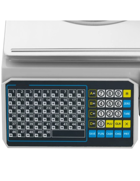 Prekybos parduotuvės svarstyklės su LCD etikečių spausdintuvu 30 kg / 15 g
 
Prekybos parduotuvės svarstyklės su LCD etikečių spausdintuvu 30 kg / 15 g