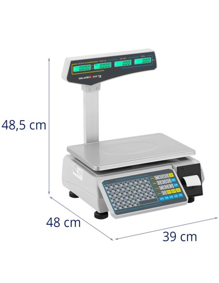 Prekybos parduotuvės svarstyklės su LCD etikečių spausdintuvu 30 kg / 15 g
 
Prekybos parduotuvės svarstyklės su LCD etikečių spausdintuvu 30 kg / 15 g