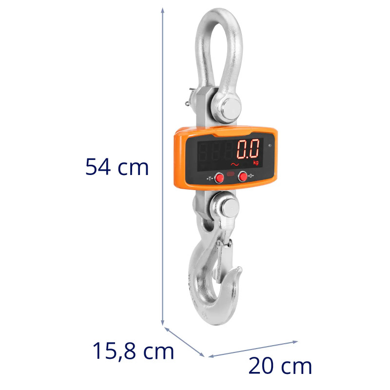 Kablio svarstyklės pakabinamos sandėlio svarstyklės su LED nuotolinio valdymo pulteliu 5000 kg / 2 kg