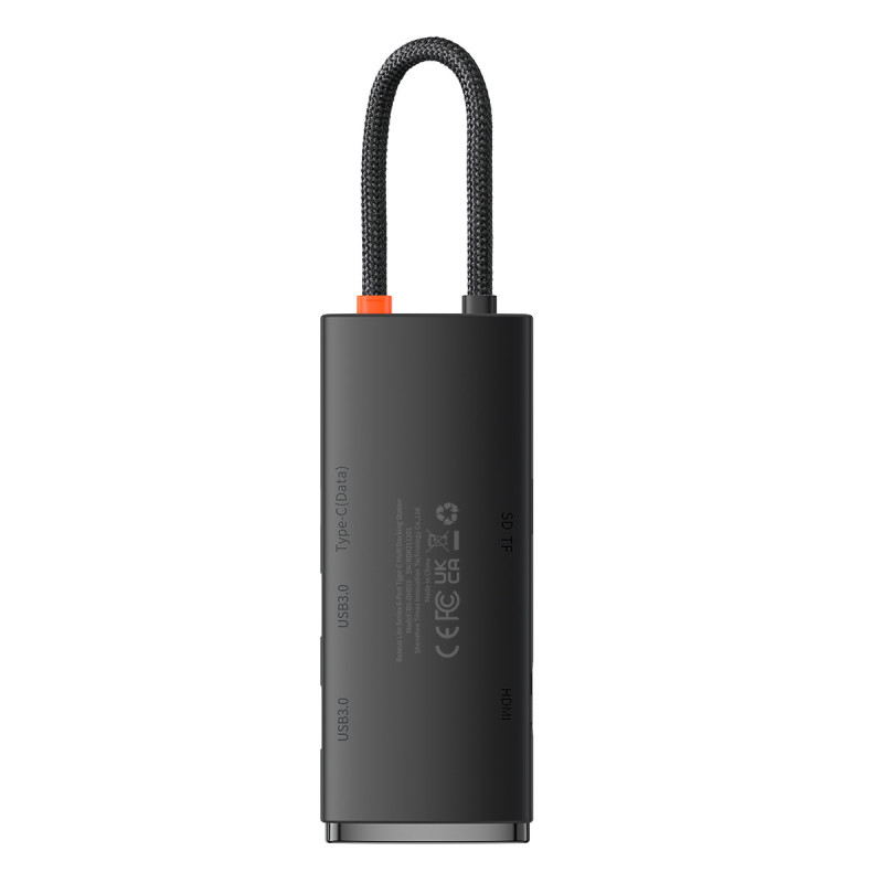 „Lite“ serijos daugiafunkcis HUB USB-C 2 x USB 3.0 USB-C HDMI 1.4 SD-TF juodas