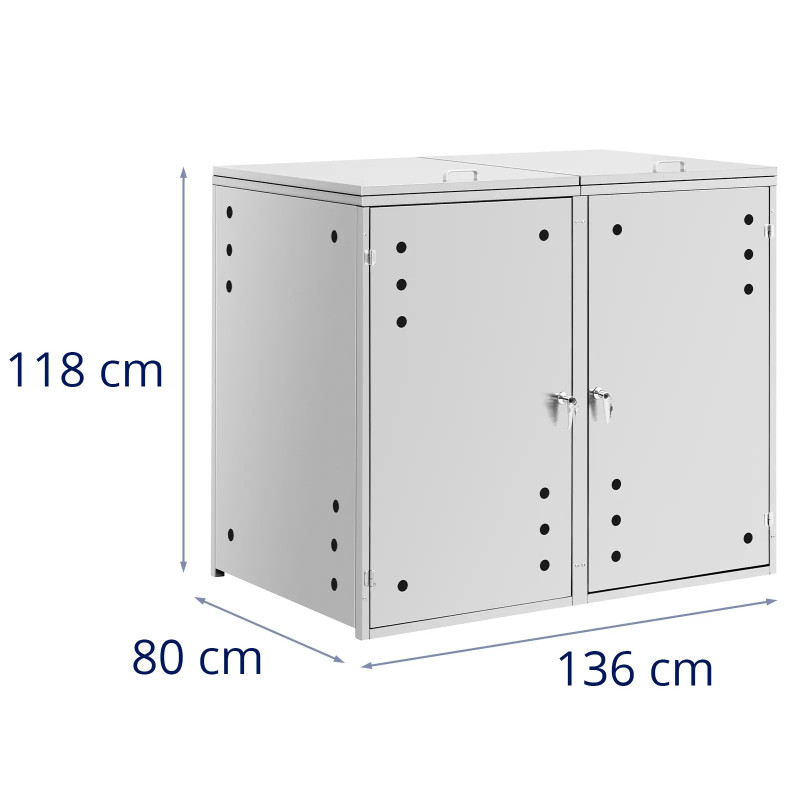 Dangtis šiukšliadėžei su ventiliacija 2 x 240 l