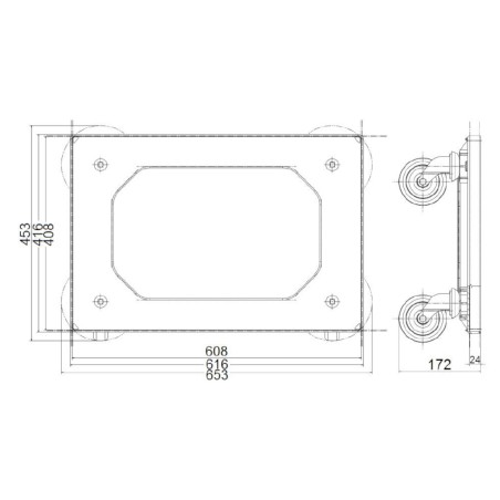 
Transportavimo vežimėlis 60x40cm konteinerių dėžėms

