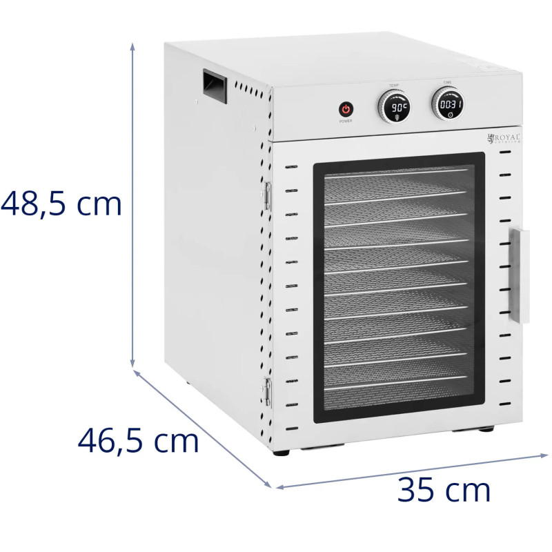 Maisto džiovintuvas vaisiams, grybams, žolelėms, 12 lentynų, 1000 W