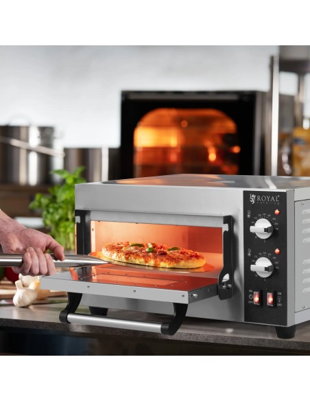 
Elektrinė picos krosnelė su šamotiniu akmeniu 1 picai, skersmuo 35cm 2000W
