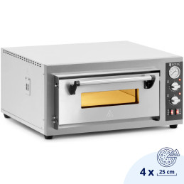 
Elektrinė picų krosnelė su šamoto akmeniu 4 picoms skersmuo 25cm 4200W
