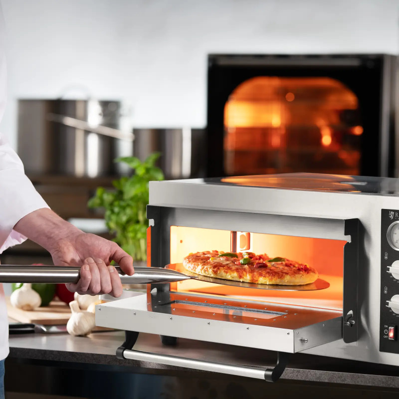 
Elektrinė picų krosnelė su šamoto akmeniu 4 picoms skersmuo 25cm 4200W
