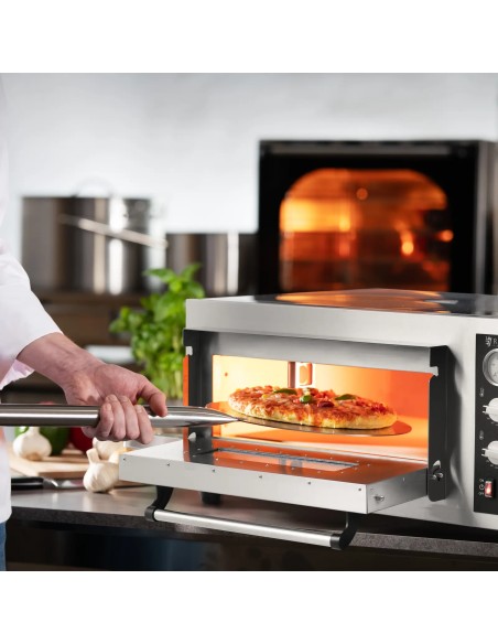 
Elektrinė picų krosnelė su šamoto akmeniu 4 picoms skersmuo 25cm 4200W
