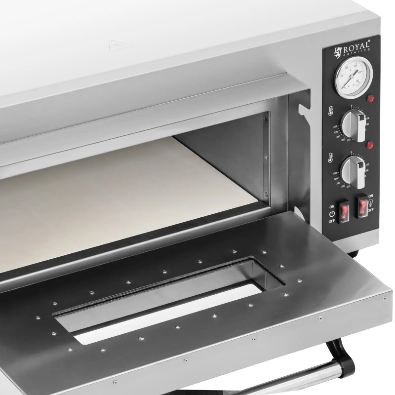 
Elektrinė picų krosnelė su šamoto akmeniu 4 picoms skersmuo 25cm 4200W
