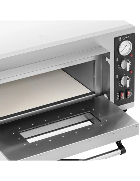 
Elektrinė picų krosnelė su šamoto akmeniu 4 picoms skersmuo 25cm 4200W
