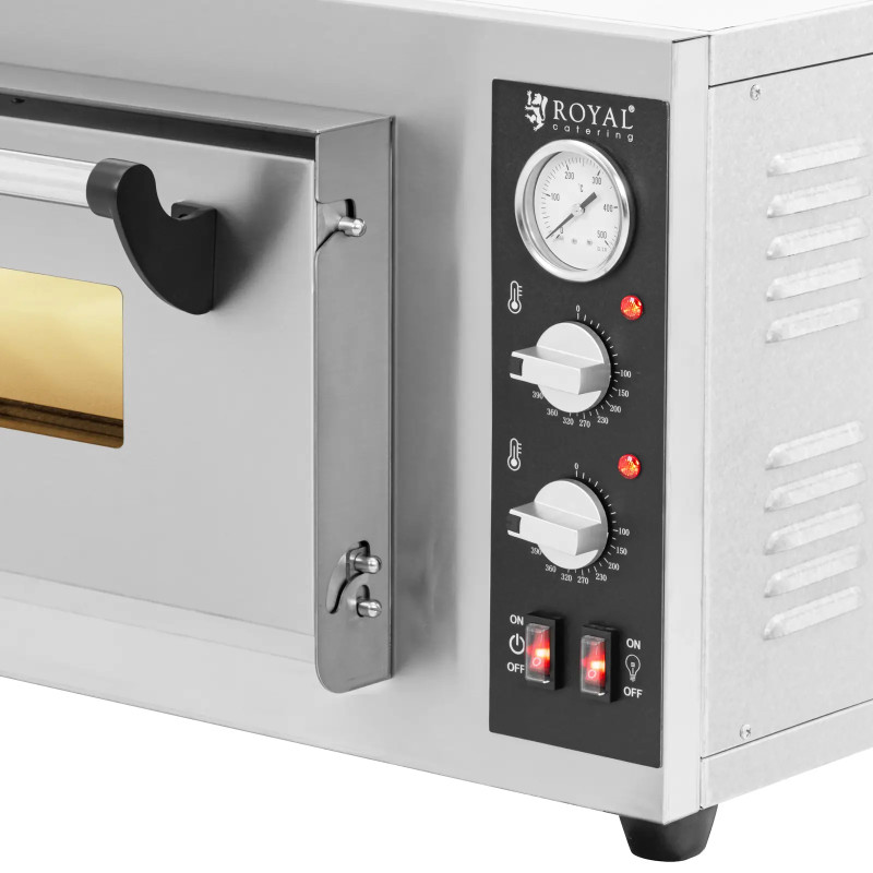 
Elektrinė picų krosnelė su šamoto akmeniu 4 picoms skersmuo 25cm 4200W
