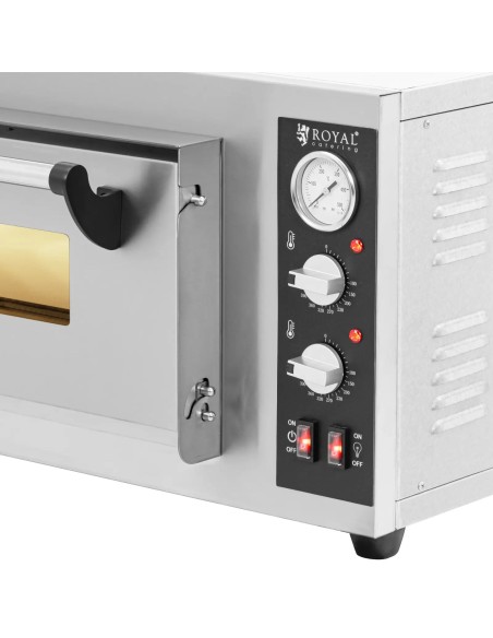 
Elektrinė picų krosnelė su šamoto akmeniu 4 picoms skersmuo 25cm 4200W
