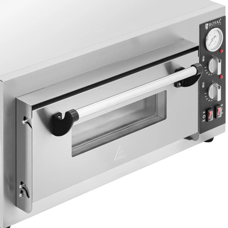 
Elektrinė picų krosnelė su šamoto akmeniu 4 picoms skersmuo 25cm 4200W
