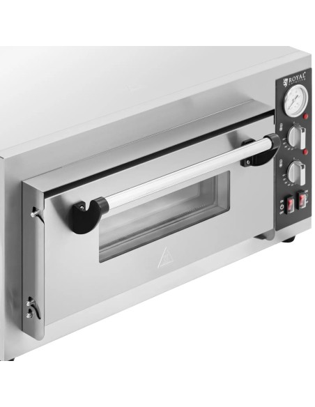 
Elektrinė picų krosnelė su šamoto akmeniu 4 picoms skersmuo 25cm 4200W
