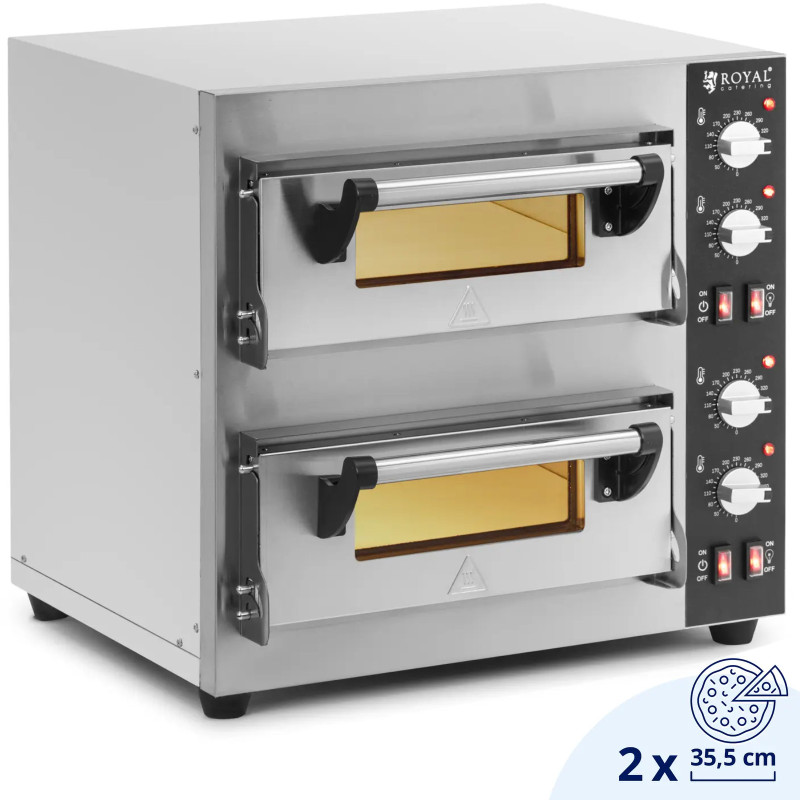 
Dviguba picos krosnelė su šamoto akmeniu 2 picoms skersmuo 35cm 4000W
