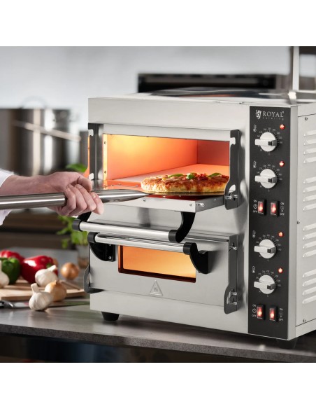 
Dviguba picos krosnelė su šamoto akmeniu 2 picoms skersmuo 35cm 4000W
