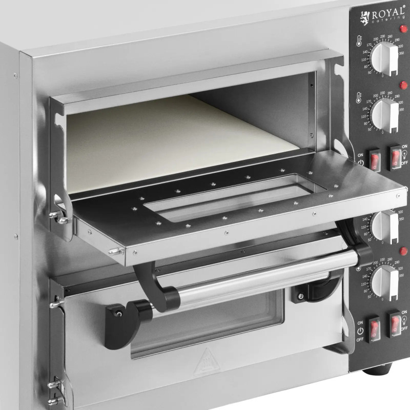 
Dviguba picos krosnelė su šamoto akmeniu 2 picoms skersmuo 35cm 4000W
