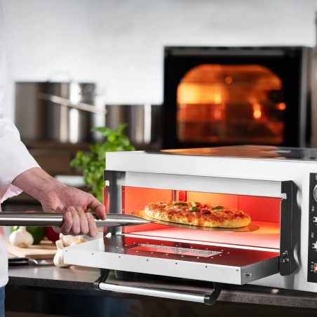 
Elektrinė picų krosnelė su šamoto akmeniu 4 picoms skersmuo 30cm 4200W
