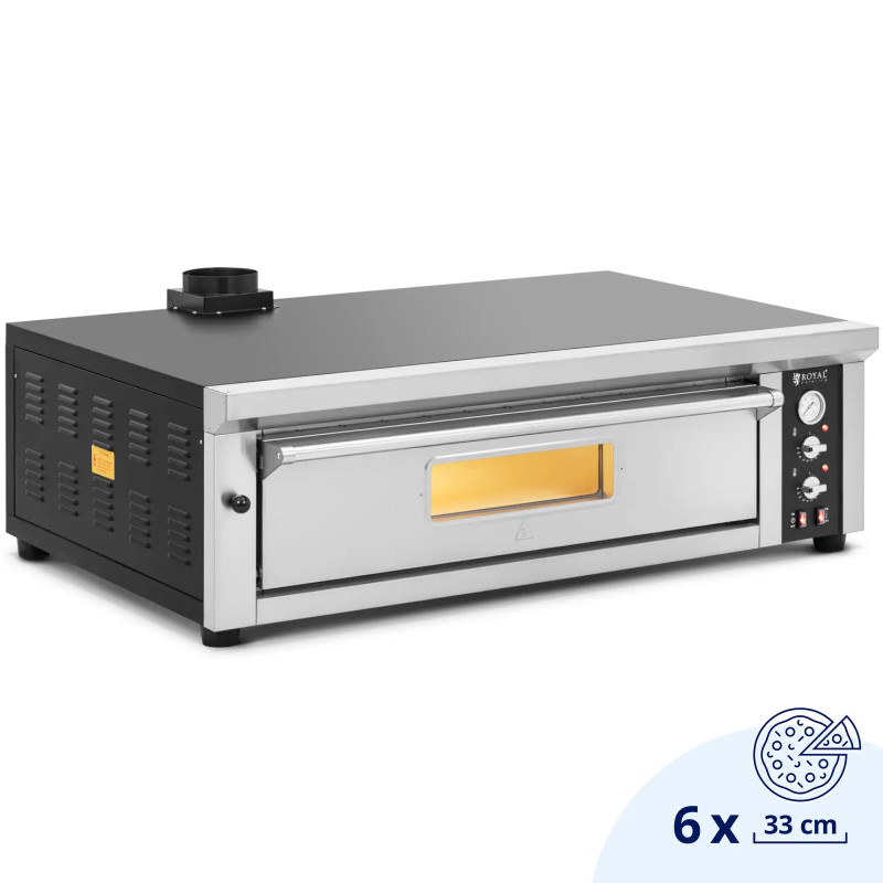 Elektrinė picų krosnelė su šamotu 6 picoms, skersmuo 33cm 400V 6600W