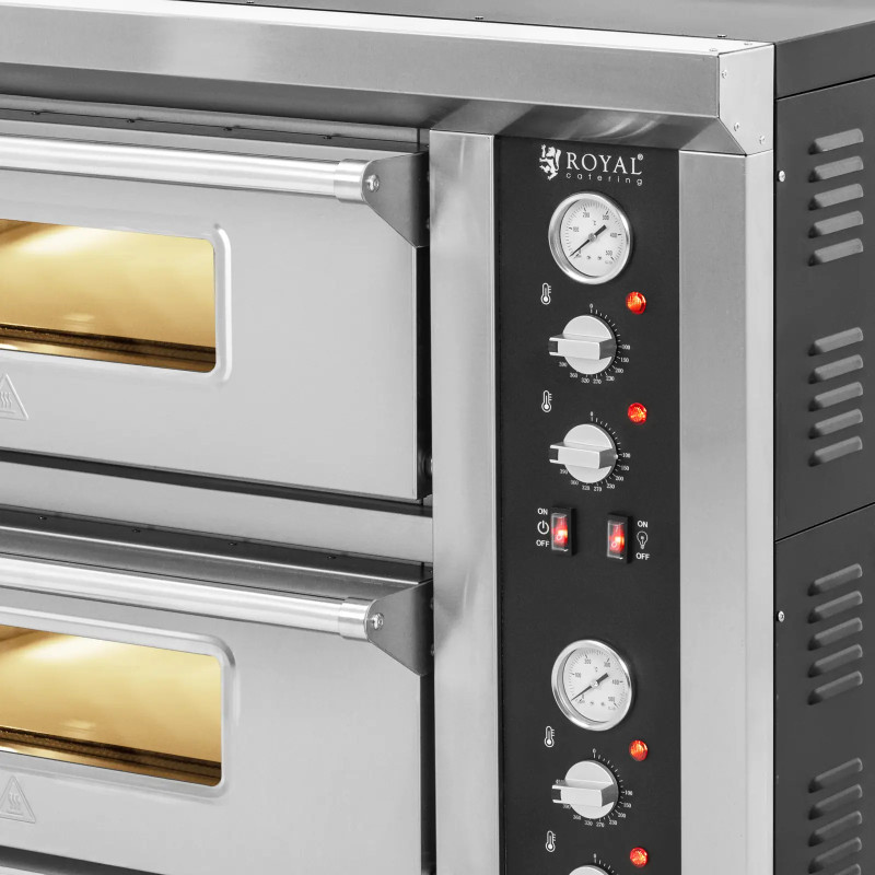 
Dviguba picos krosnelė su šamotu 8 picoms, skersmuo 33cm 400V 8400W
